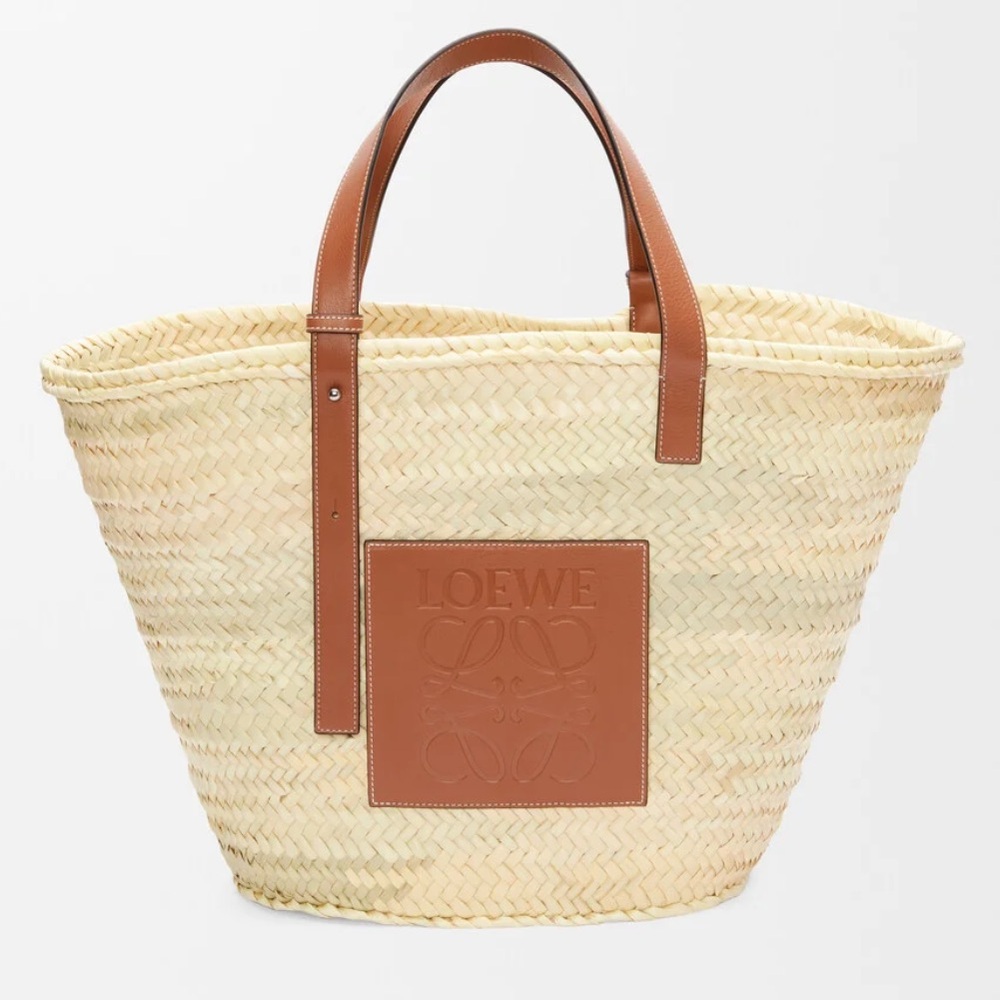 Loewe Large Straw Basket Tote
